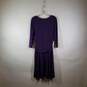NWT Womens Surplice Neck 3/4 Sleeve Fit & Flare Dress Size 12 image number 2
