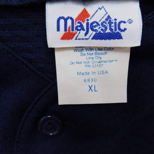Buy the Vintage Majestic Denver Broncos NFL Super Bowl XXXIII Champ's  Baseball Style Jersey Men's Size XL