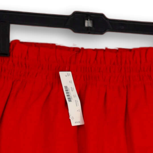 NWT Womens Red Elastic Waist Flat Front Stretch Pull-On Mini Skirt Size 6 image number 3