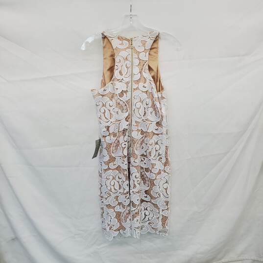 Eliza J. Ivory Applique Sleeveless Shift Dress WM Size S NWT image number 2