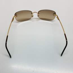 AUTHENTICATED Chanel Gold Tone Half Rimless Wms Sunglasses alternative image