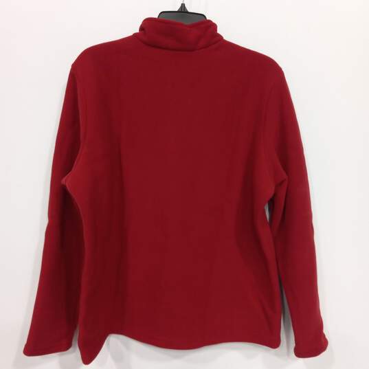 Women’s L.L. Bean ¼ Zip Long-Sleeve Fleece Sweater Sz XL NWT image number 2