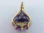 14K Yellow Gold Amethyst 0.04 CTTW Diamond Post Earrings 2.3g image number 5