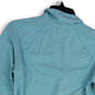 Womens Blue Mock Neck Long Sleeve 1/4 Zip Pullover Activewear T-Shirt Sz M image number 4