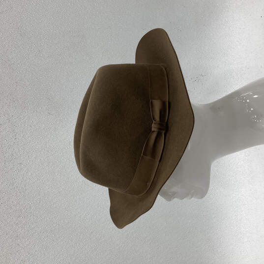 Mens Penn Brown Bow Band Wide Brim Teardrop Crown Fedora Hat Size 60/7.5 image number 3