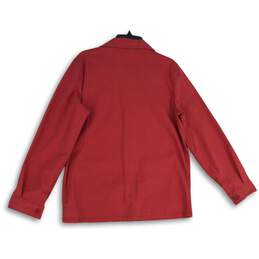 NWT Womens Red Spread Collar Long Sleeve Button Front 4 Pocket Jacket Size XL alternative image