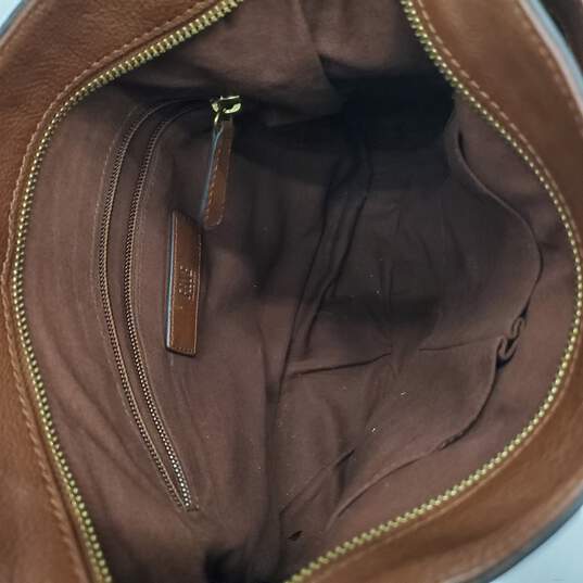 Frye Olivia Large Brown Leather Crossbody Bag image number 6