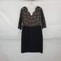 Maggy London Petites Black Sheer Lace Sleeve Midi Sheath Dress WM Size 14 NWT image number 2