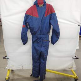 Spyder Men's Red & Navy Insulated Snow Ski Jumpsuit Size Large alternative image