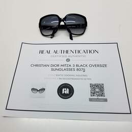 AUTHENTICATED Christian Dior Mitza 3 Black Oversize Sunglasses