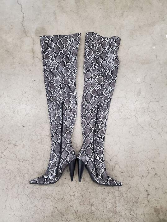 Women's Jeffrey Campbell Snake Print High Heel boots Size-9 used image number 1