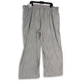 NWT Womens Gray Striped Slash Pocket Drawstring Sweatpants Size 22 alternative image