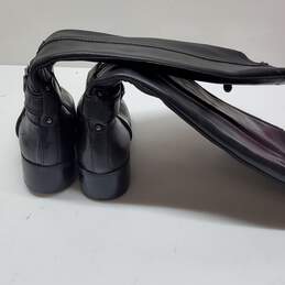 Etienne Aigner Black Leather Boots Size 7.5 alternative image