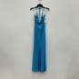 NWT Womens Blue Sleeveless Scoop Neck Front  Slit Evening Maxi Dress Size XS image number 1