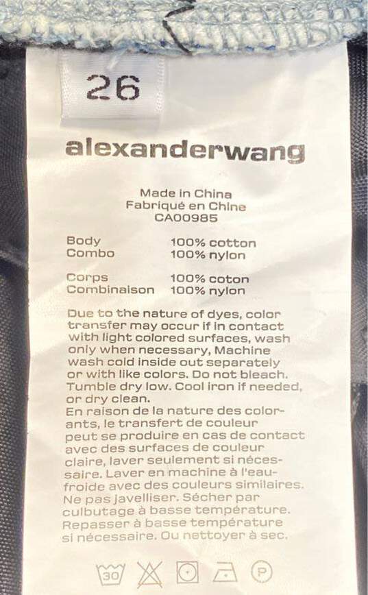 Alexander Wang Women Blue Colorblock Pants Sz 26 image number 4
