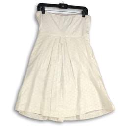 GAP Womens White Pleated Strapless Pullover Classic Mini Dress Size 8 alternative image