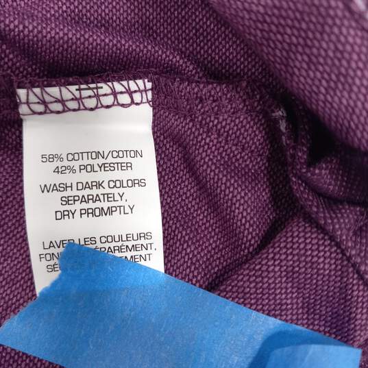Van Heusen Purple Polo Shirt Size XL image number 4
