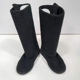 Ugg Women's Black Knit Boots Size 6 alternative image