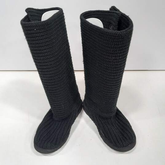 Ugg Women's Black Knit Boots Size 6 image number 2