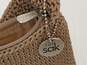 The Sak Crochet Knit Shoulder Bag Purse  Woman's Boho Hippie Tote   Color Taupe Beige image number 3