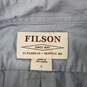 Filson MN's 100% Cotton Blue Steel Washed Feather Cloth Long Sleeve Shirt Size L image number 4