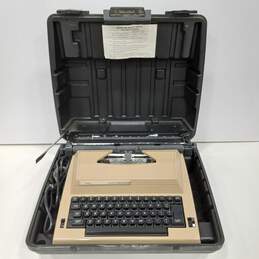 Vintage Sears Electric 1 Portable Typewriter Tan W/Case