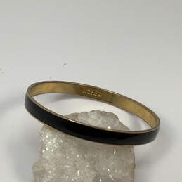 Designer J. Crew Gold-Tone Black Enamel Fashionable Bangle Bracelet