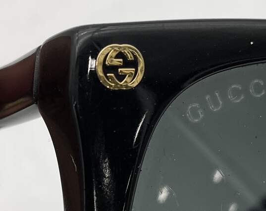Gucci GG00225 001 Black Frame w/ Black/Gray Gradient Cat-Eye Women's Sunglasses image number 11
