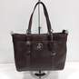 Women's Coach Chelsea Brown Leather Tote Purse image number 2