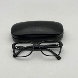 Womens HC6068 Black Full Rim Frame Rectangle Eyeglasses With Case