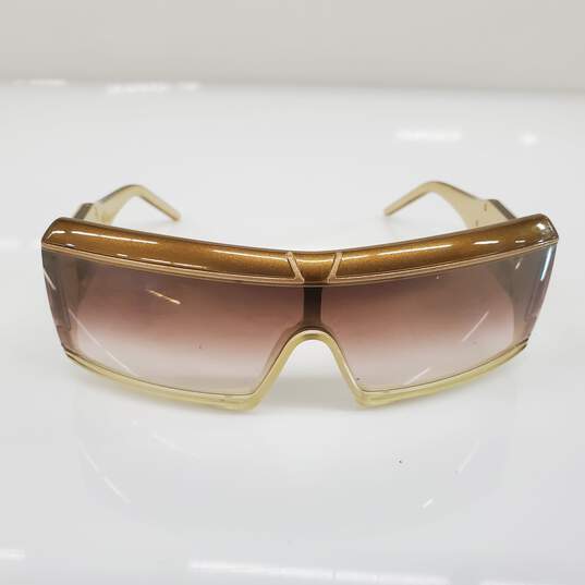 Jimmy Choo 'Spark' Golden Shield Sunglasses - AUTHENTICATED image number 1