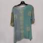 Soft Surroundings Women's Green/Blue 1/2 Sleeve Blouse Size L image number 2