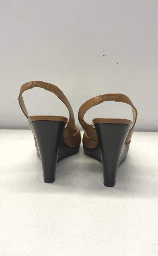 Michael Kors Brown Wedges Heel Women Size 7.5 image number 4