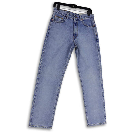 Womens Blue Denim Medium Wash Pockets Stretch Straight Leg Jeans Size 9 image number 1