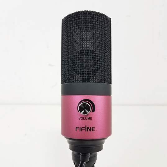 Buy the Fifine, K669B, Metal Condenser Recording Microphone, Rose w/ Stand