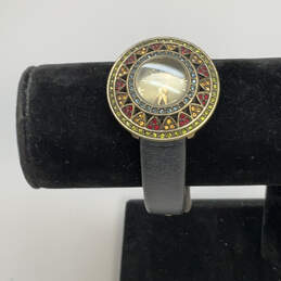 Designer Heidi Daus Multicolor Crystal Stone Round Dial Analog Wristwatch
