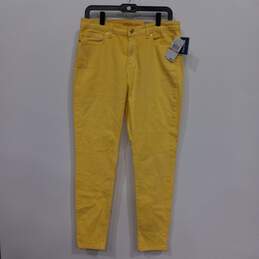 Michael Kors Izzy Skinny Yellow Jeans Women's Size 10