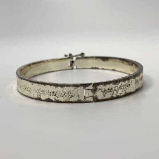Designer Stella & Dot Gold-Tone Round Shaped Engraved Bangle Bracelet image number 2