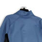 Mens Blue Golf Long Sleeve Mock Neck Quarter Zip Activewear Jacket Size L image number 4
