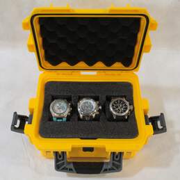 Assortment of 3 Invicta Watches In Yellow Collector's Case alternative image