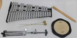 Pearl Brand 32-Key Metal Glockenspiel w/ Rolling Case, Stand, and Accessories