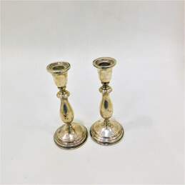 2071 Weighted Sterling Silver Candlesticks 760 grams alternative image