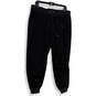 NWT Womens Black Elastic Waist Relaxed Fit Tapered Leg Jogger Pants Size L image number 1