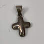 Designer Silpada 925 Sterling Silver Puffy Christian Cross Chain Pendant image number 3