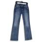 Womens Dark Blue Denim Medium Wash 5-Pocket Design Straight Jeans Size 26 image number 1