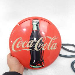 Vintage 1995 Coca Cola Brand Disc Wall Telephone alternative image