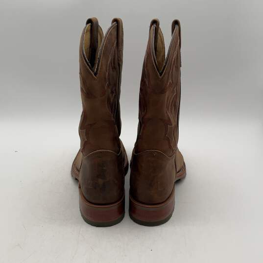Double H Boots Mens Brown Mid-Calf Pull-On Cowboy Western Boots Size 11 image number 5