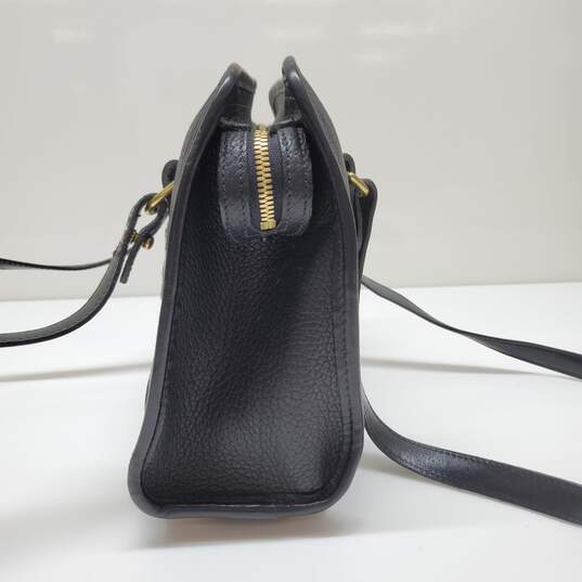 Dooney & Bourke Black Pebbled Leather Satchel Shoulder Bag 12x9.5x4" image number 4
