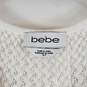 Bebe Women White Pointelle Sweater Midi Dress S NWT image number 2