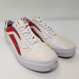 VANS 2019 David Bowie Archive Pearlescent White w/ ZigZag Leather Sneakers W10.5 alternative image